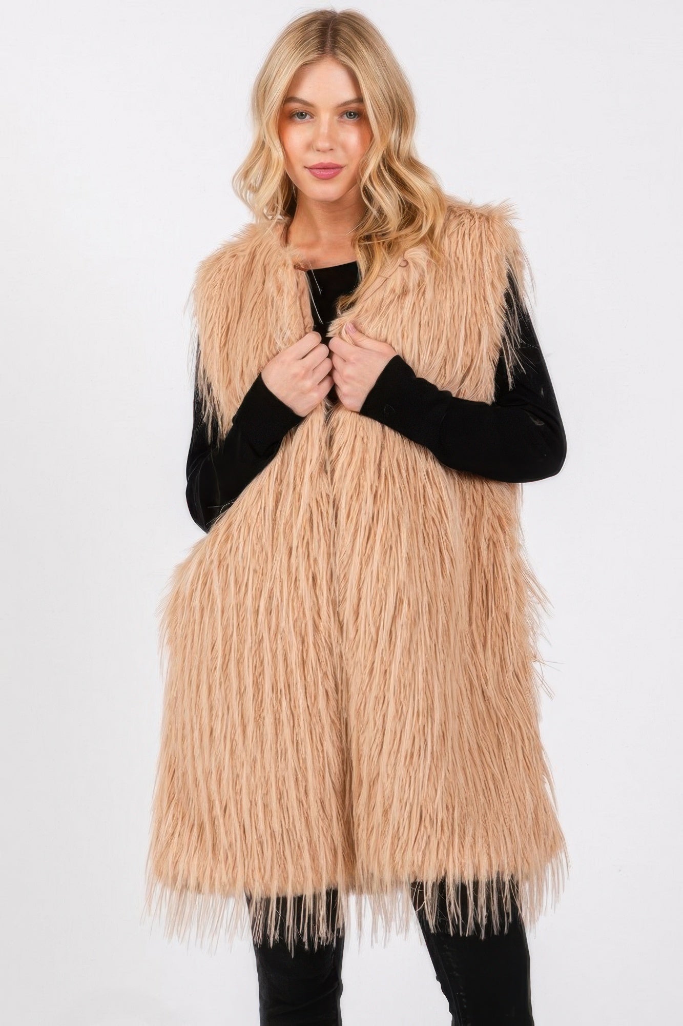 em.  エムドット　Pocket Fur Gilet Faux Fur Pocket Vest – MK XCLUSIVE