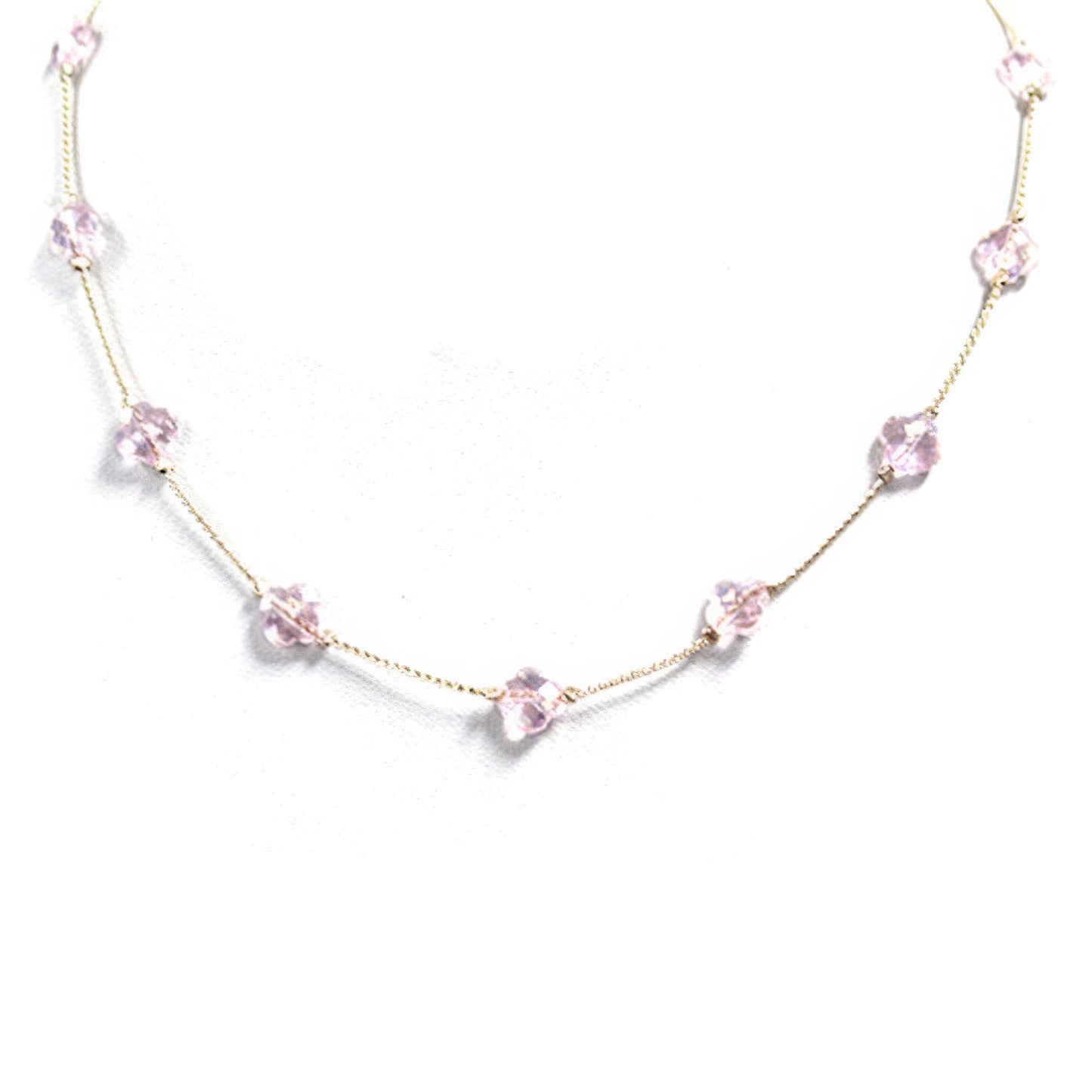 Women Clover Station Necklace