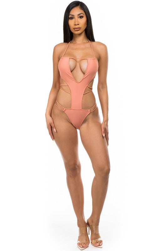 One-piece with sexy cut outs