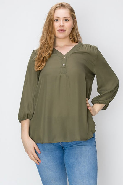 Plus Size Simple Blouse