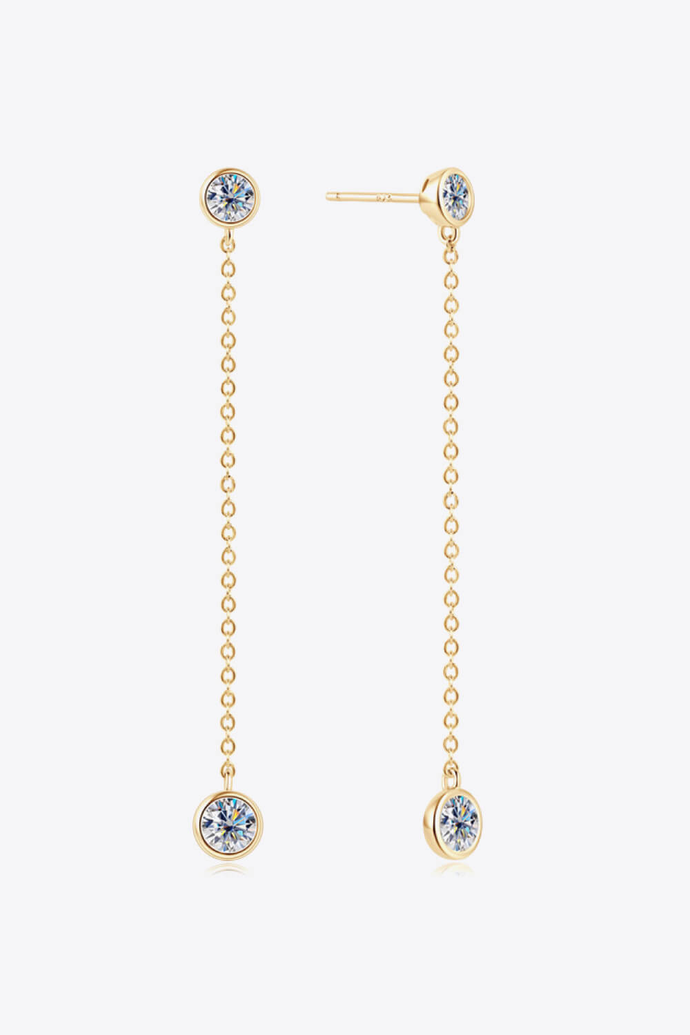 Moissanite Chain Earrings