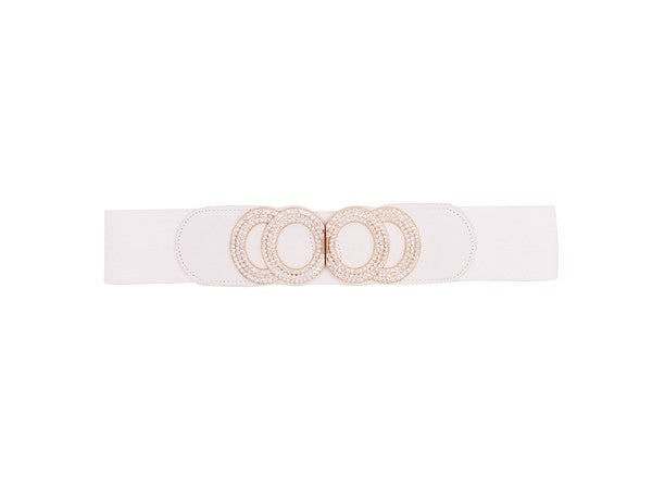 FASHION SMOCKED PU LEATHER BELT