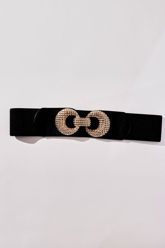 DOUBLE BUCKLET STRETCH FASHION BELT