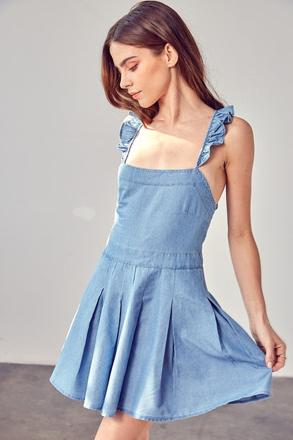 Blue Line Open Back Dress