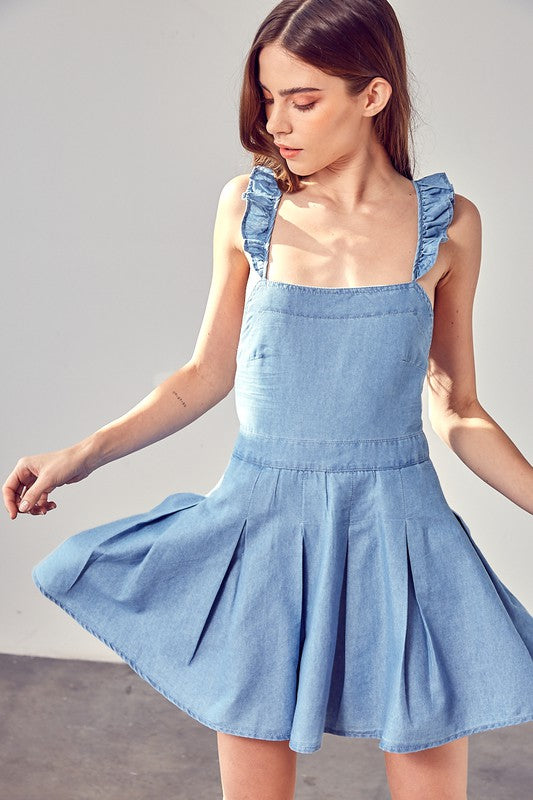 Blue Line Open Back Dress