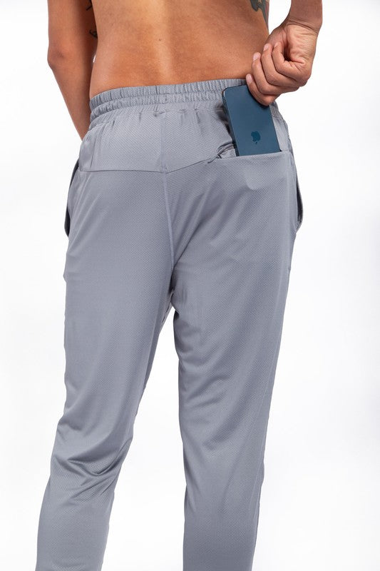 Gray Active Bottoms with Tapered Leg