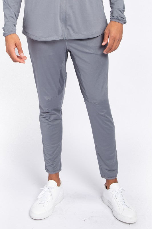 Gray Active Bottoms with Tapered Leg