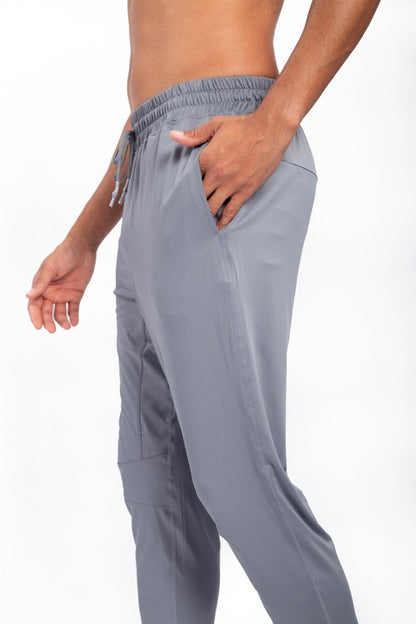 Gray Active Bottoms with Tapered Leg