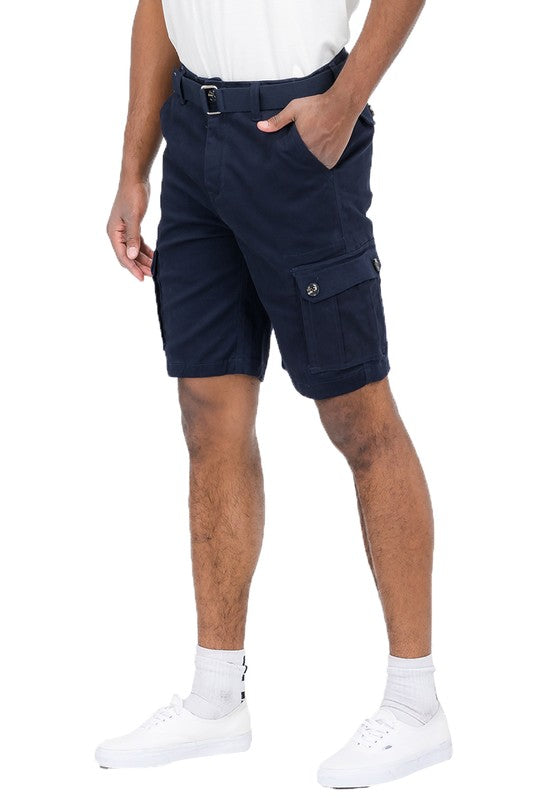 With Belted Cargo Shorts