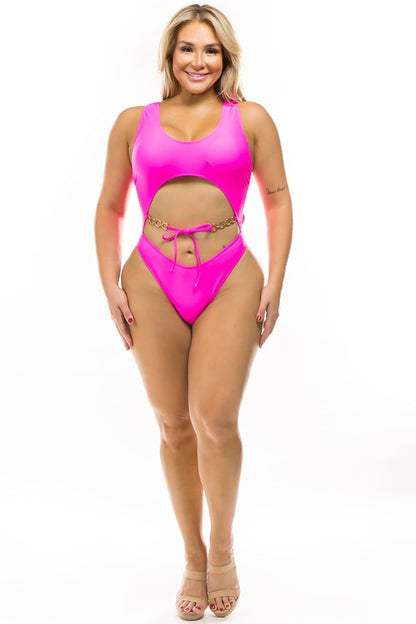 Two piece swimsuit pink