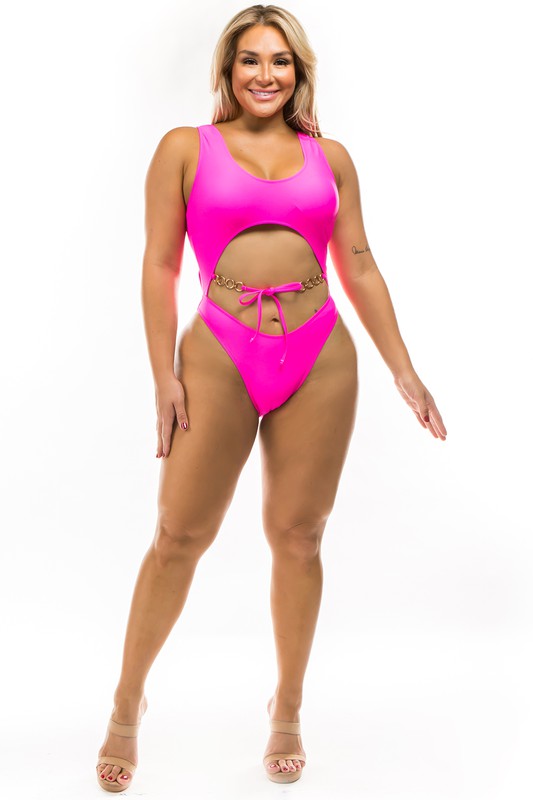 Two piece swimsuit pink