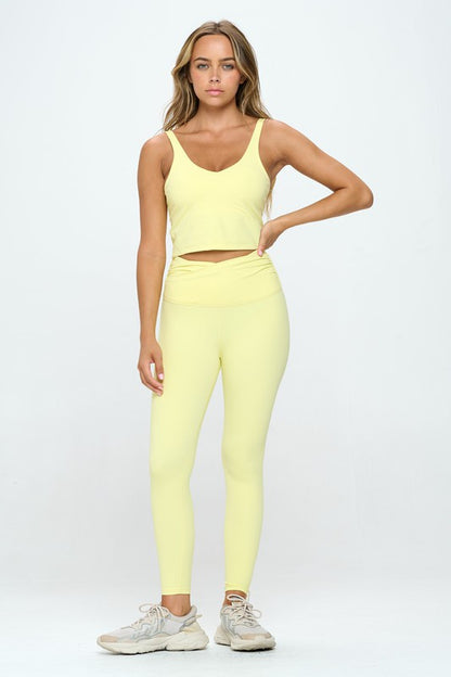 Light Pink Activewear Set Top and Leggings