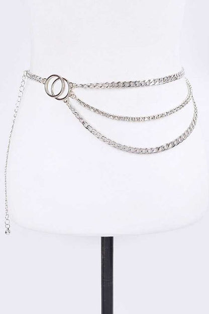 Iconic Rhinestone Layer Chain Belt