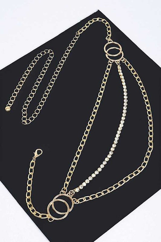 Iconic Rhinestone Layer Chain Belt