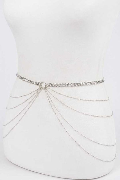 Layered Iconic Chain Belt