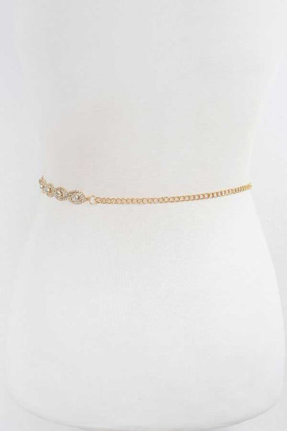 Rhinestone Fashion Chain Belt