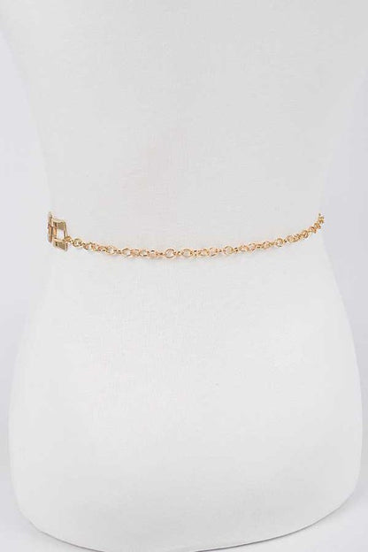 Square Link Fashion Chain Belt