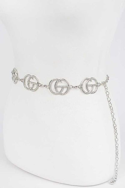 Crystal CG Logo Iconic Chain Belt