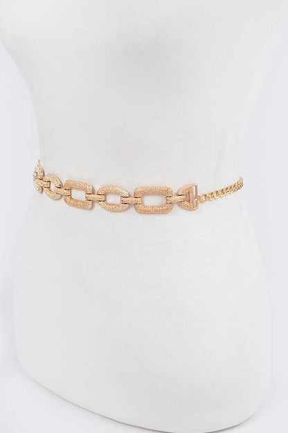 Textured Iconic Chain Belt