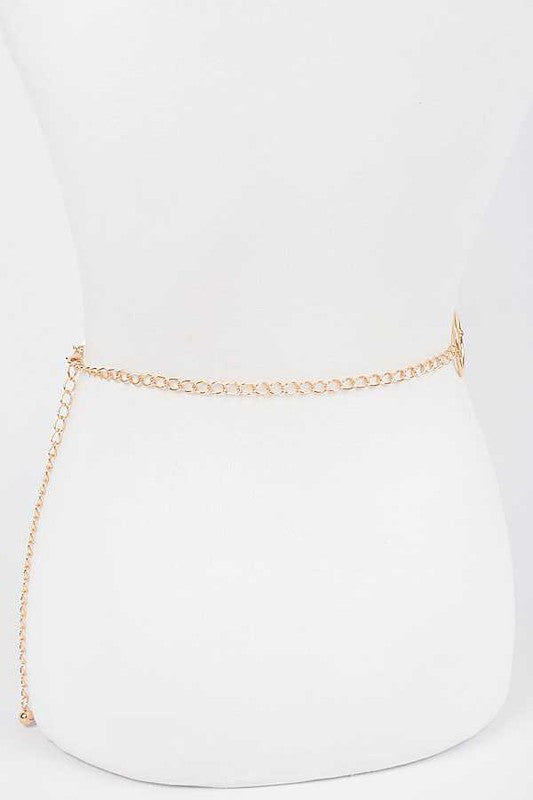 Oval Ring Fashion Chain Belt