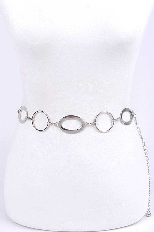 Oval Ring Fashion Chain Belt