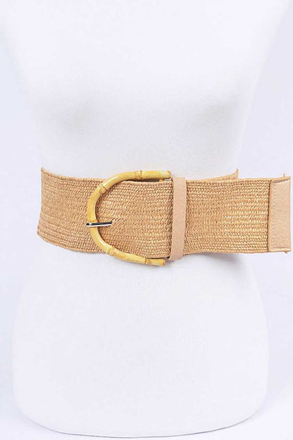 Bamboo Buckle Elastic Belt