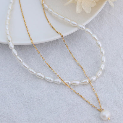 Double-Layered Freshwater Pearl Necklace