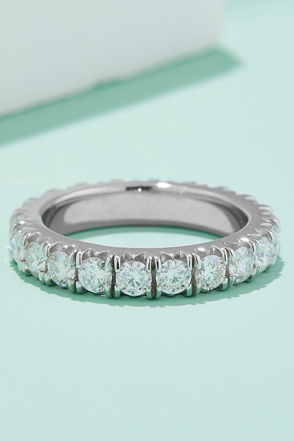 2.3 Carat Moissanite 925 Sterling Silver Eternity Ring