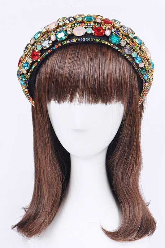 Iconic Mix Crystal Puffy Statement Headband