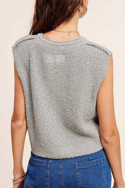 Slouchy Cropped Extended Sleeve Sweater