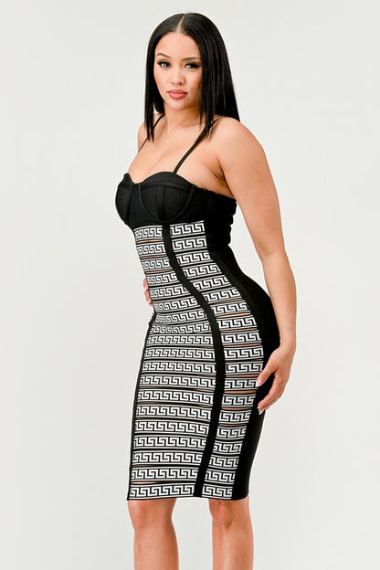 Maze Enigma Bodycon Dress