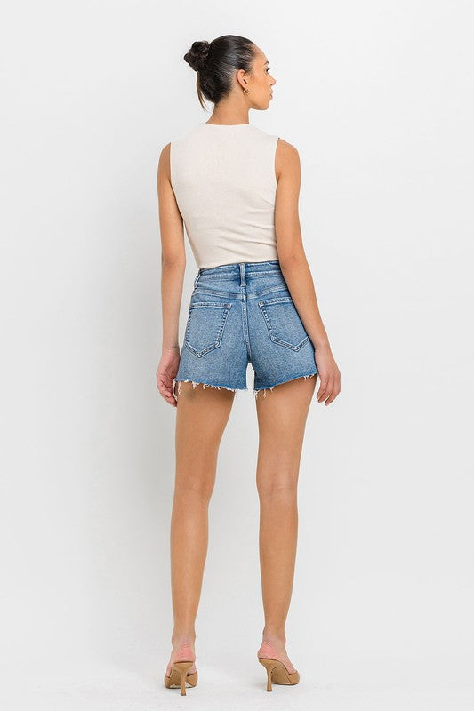 High Rise Side Slit A Line Shorts