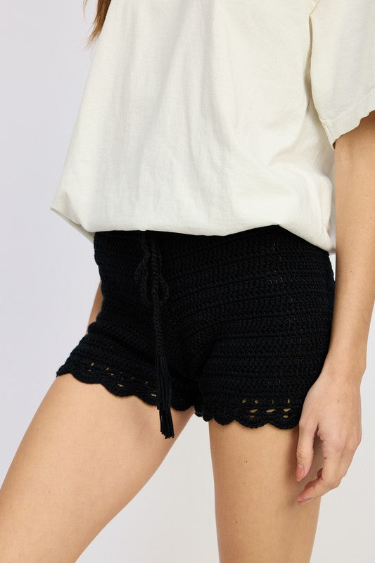 CROCHET MINI SHORTS