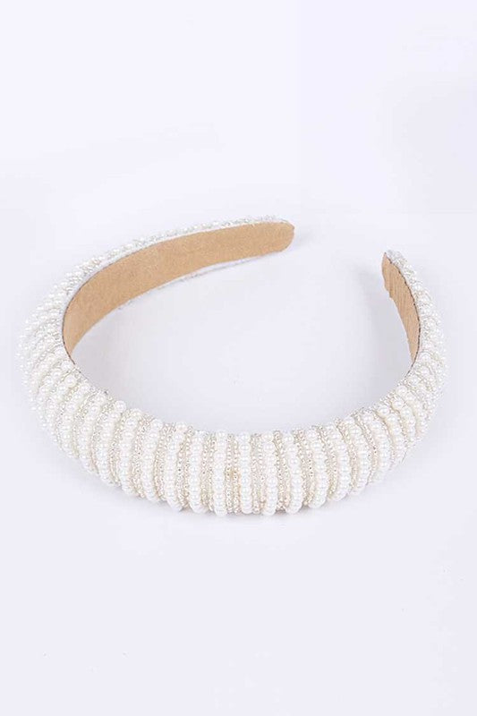 Faux Pearl Embellished Headband