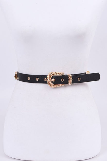 Chunky Chain Accent Iconic Belt