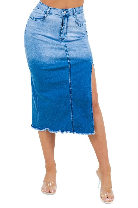 FASHION DENIM LONG SKIRTS