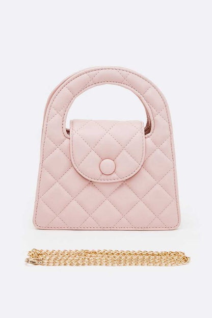 Top Handle Convertible Quilted Clutch Swing Bag