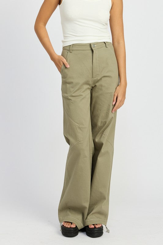 HIGH WAISTED WIDE LEG PANTS