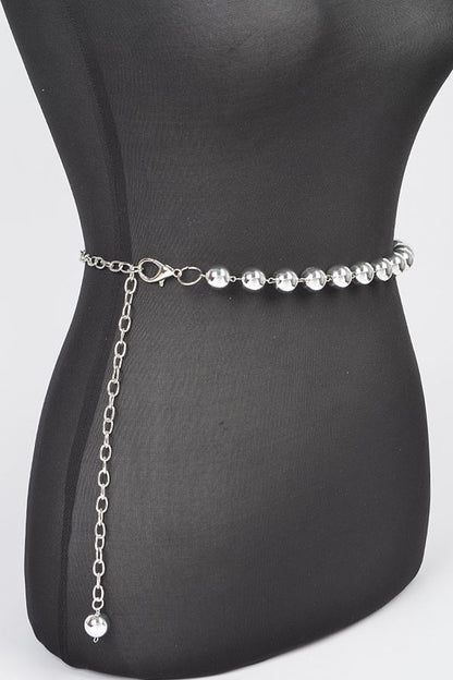 Metallic CCB Beads Fashion Chain Belt