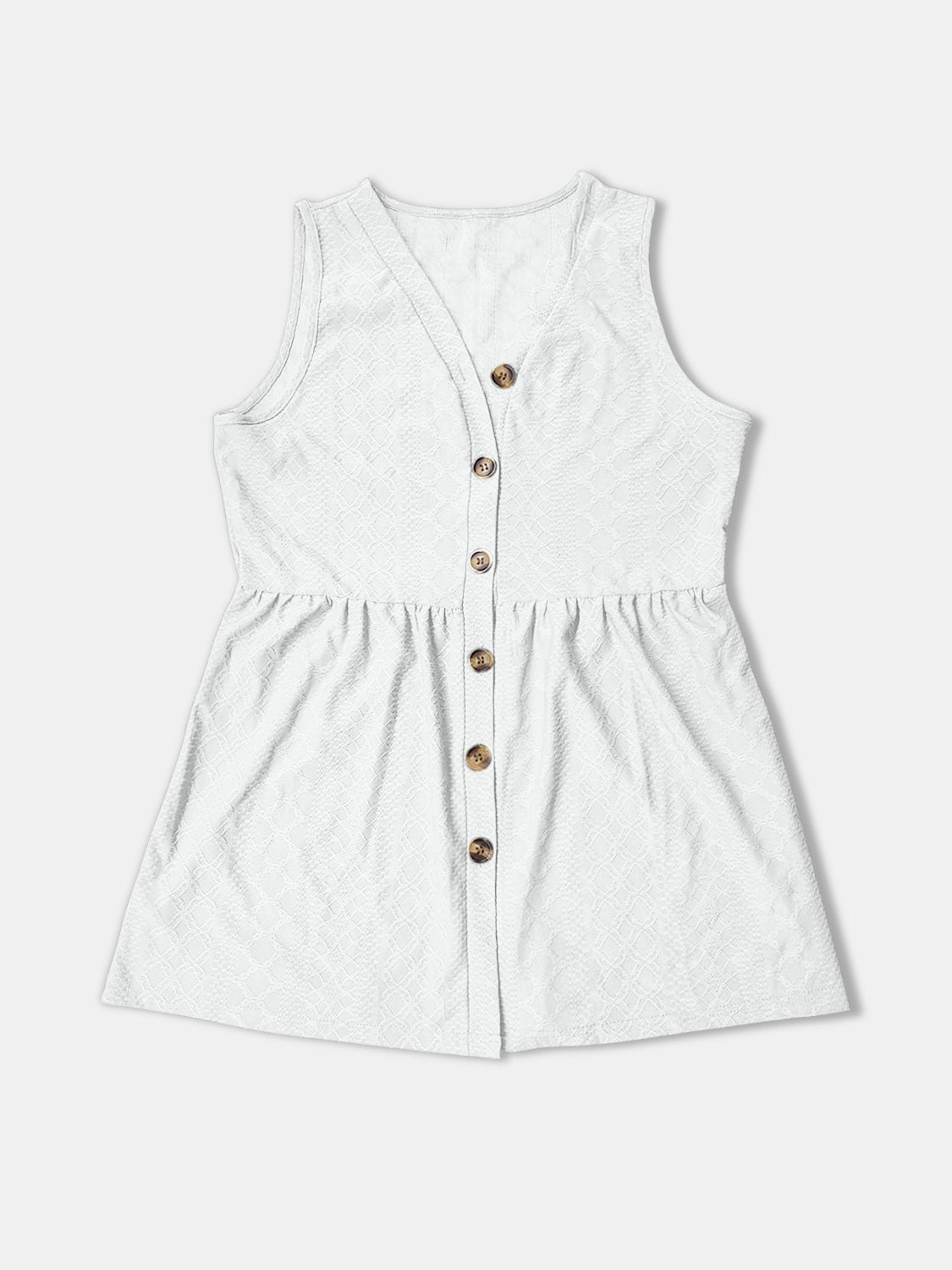 Button Up V-Neck Tank