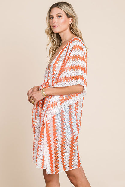 Orange Label Multi Crochet Lace Cover Up