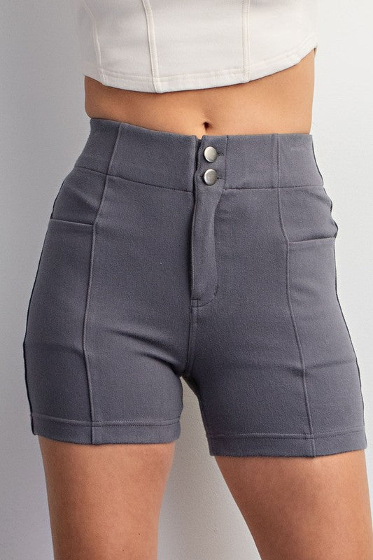 Dusty Olive Cotton Stretch Twill Short Pant