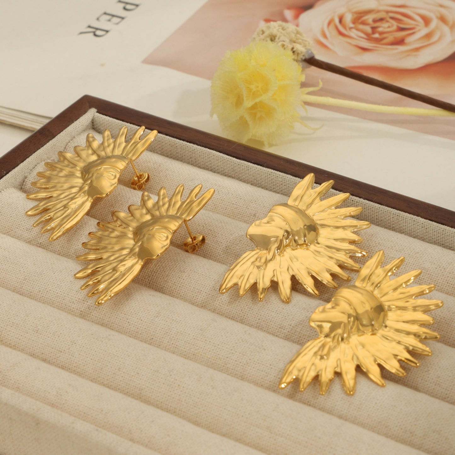 Titanium Steel Gold-Plated Earrings