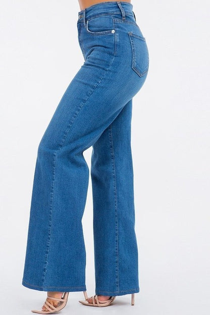 Wide Leg Jean in Medium Blue