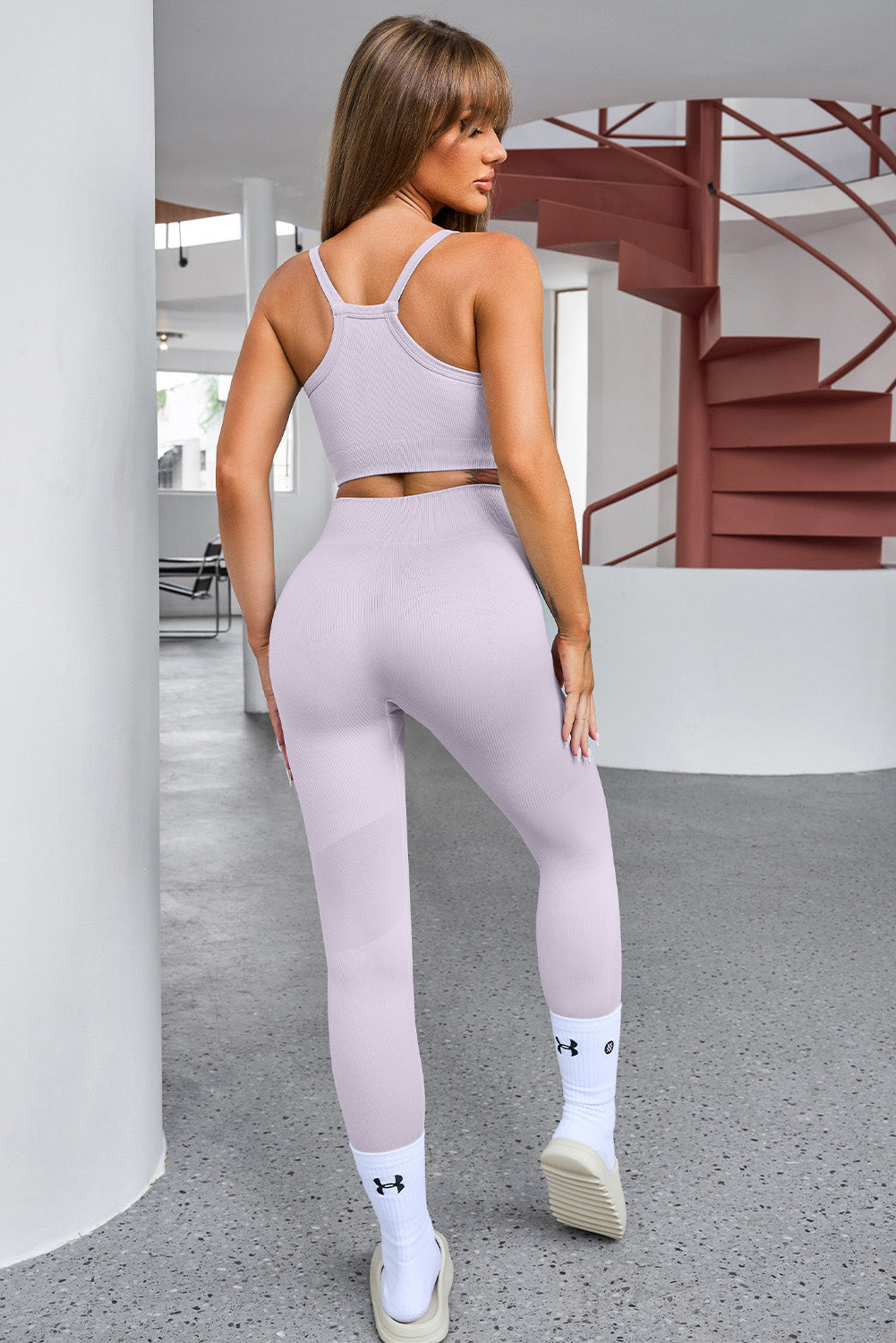 Tank Cropped Active Top and Pants Set