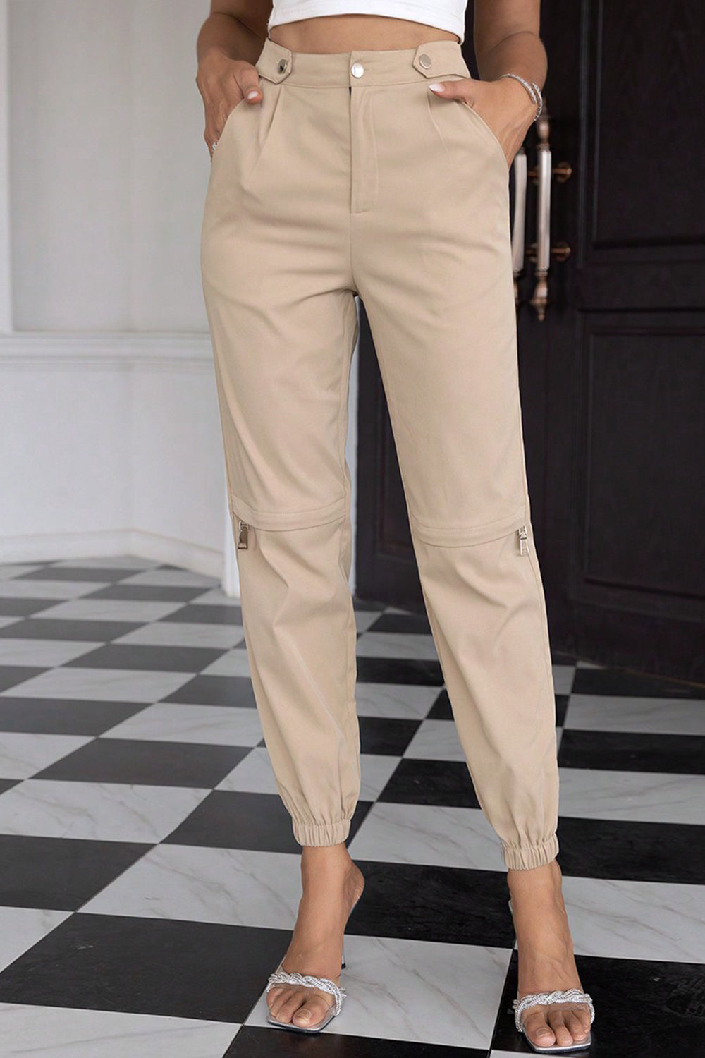 High Waist Pants with Pockets