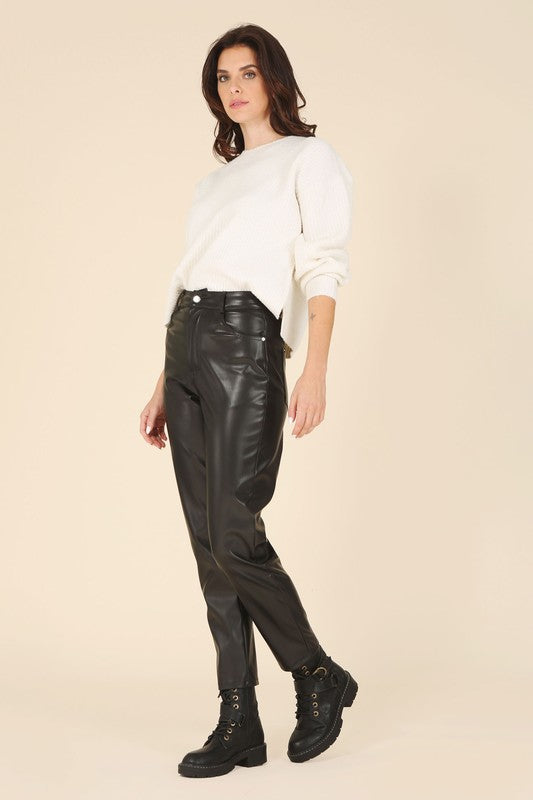 Vegan leather pants