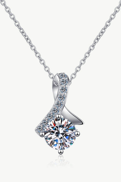 Unique and Chic Moissanite Pendant Necklace