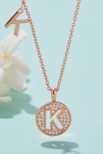 Moissanite K to T Pendant Necklace