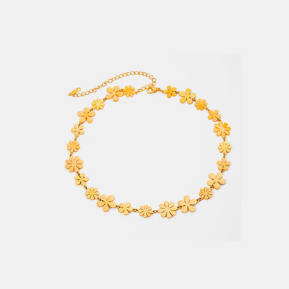 18K Gold-Plated Flower Necklace